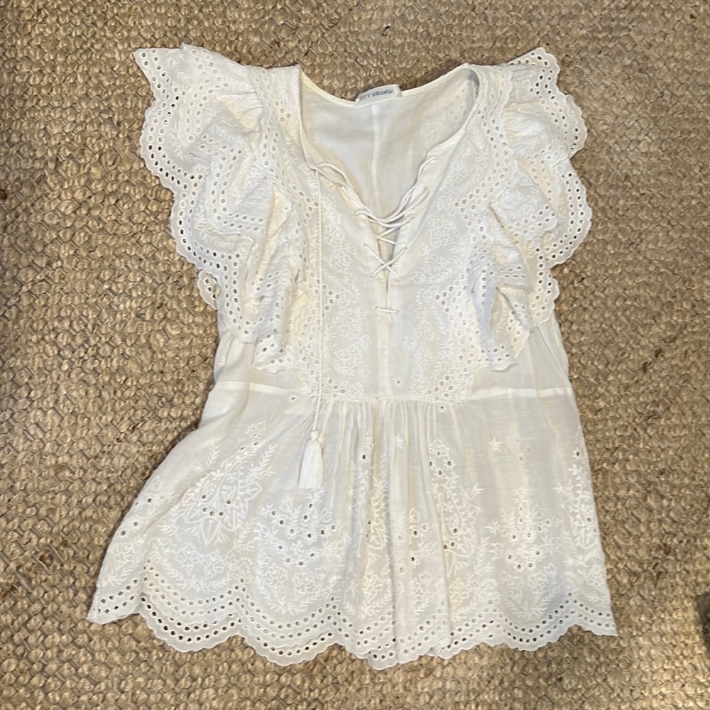 Ulla Johnson eyelet top 0